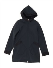 CANADIAN Girls Hooded Windbreaker Coat 11-12 Years Navy Blue Polyester AZ45