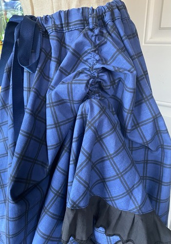 Gothic steampunk blue check - steampunk,