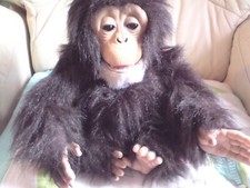 Fur Real Friends Cuddle Chimp Monkey - Tiger Electronics WORKING.