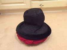 Philip Somerville Large Rain Hat Versatile Brim Black