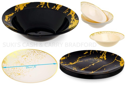 Black marble ivory - black, gold
