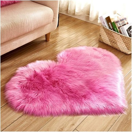 Heart shaped fluffy rugs - fluffy,