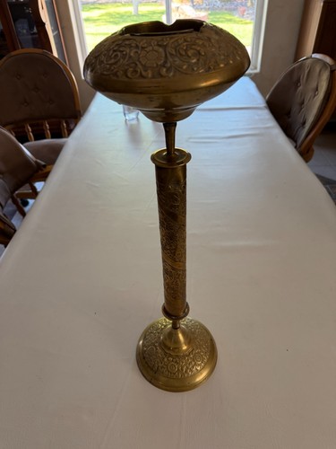 Vtg brass smoking stand - vtg,