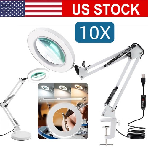 10x magnifying glass desk led - magnifying,