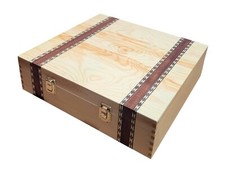 European Style Wooden Wine Bottle Storage Box  4 Bottles Elegant Premium