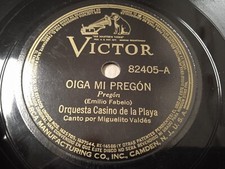 CUBAN 78 rpm. Pregón. Orquesta Casino de la playa. Miguelito Valdés. Bolero Son