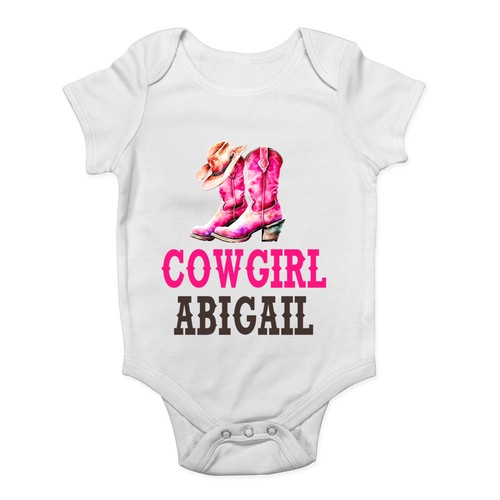 Personalised cowgirl pink - personalised,