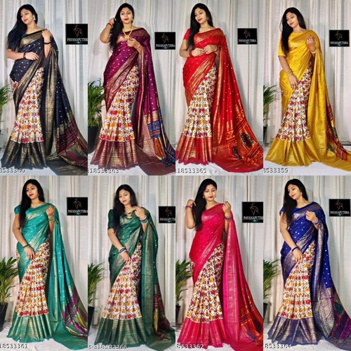 Women dola silk foil print - silk,
