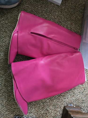These hot pink knee high - these,