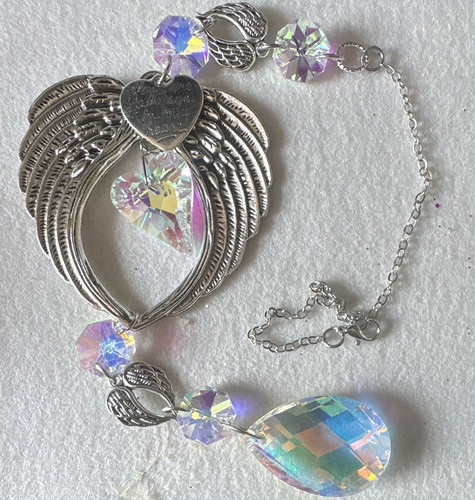 Angel wing heart - angel, charm
