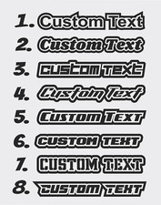 2x Outlined Stickers Name Car