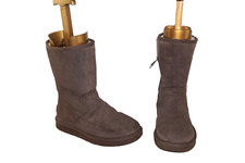 UGG S/N100603 chocolate nubuck hologrammed  mid calf boots UK 5.5. EU 38