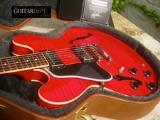 ♚ GEM !♚2013 Gibson ES-335 Dot Figured LEFT HANDED ♚ CHERRY AAA FLAME♚ 60's Neck