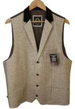 MARC DARCY BROWN VELVET COLLAR 48R WAISTCOAT