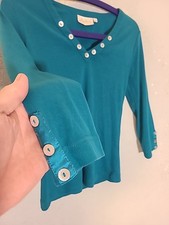 ADINI TURQUOISE V NECK WITH