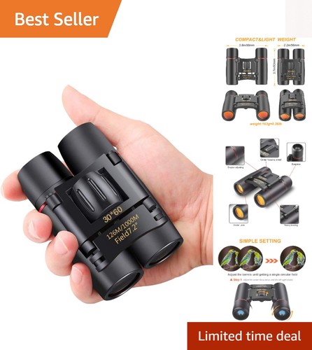 Folding mini binoculars - binoculars, 30x60