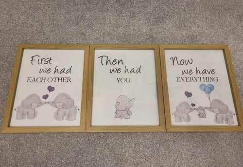 Set oak framed elephant - 3,