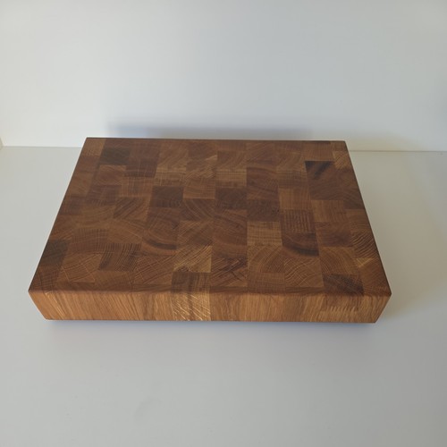 Hand crafted solid oak - hand, end