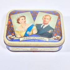 Vintage Commemorative Tin 1953 Coronation Queen Elizabeth II