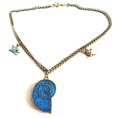 Sparkly turquoise enamel - sparkly,