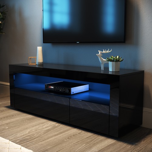120cm unit black cabinet - tv,