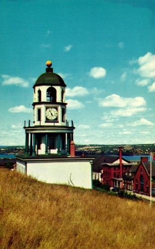 Postcard old town clock - , on