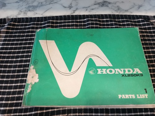 Honda xl250k3 parts list - list, 1