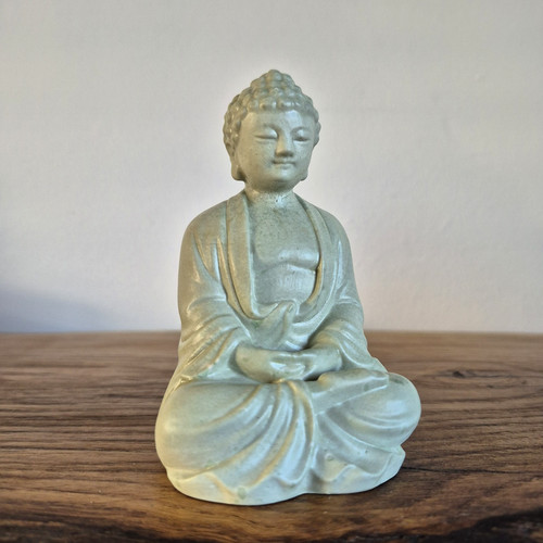 Sage green buddha solid stone - green,