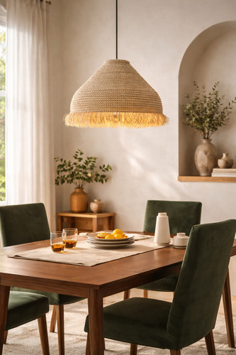 Bamboo ceiling light shade - bamboo,