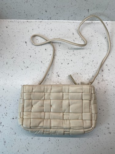 Zara ivory leather shoulder - zara,