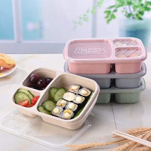 Microwave safe straw lunch box - safe,