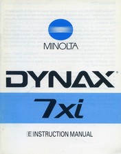 Minolta dynax 7xi instruction - dynax,