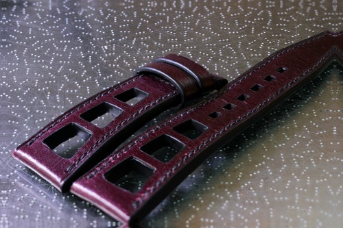 Burgundy handmade yema strap - burgundy,