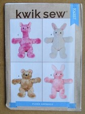 Kwik Sew Sewing Pattern K4357: Plush Soft Toys: Teddy Bear, Bunny Rabbit & Llama
