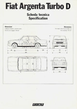 Fiat Argenta Turbo D Specification 1983-84 Foldout Brochure In Italian & English