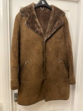 MORLANDS Brown Sheepskin Coat size Large Mens Shearling Winter Overcoat Casual