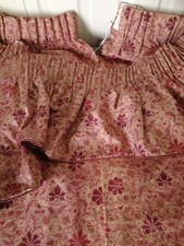 Dorma  burgandy lined Curtains with Pelmet Leaf design Lined 162cm wide 147cm d