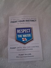 RNLI “Respect The Water” Enamel Pin Badge  Lifeboat Charity Campaign