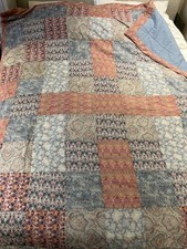 Vintage Liberty, Handmade Patchwork Quilt  Bedspread hand stitched