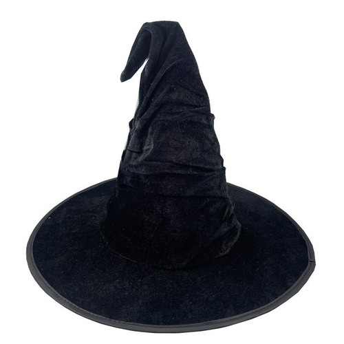 Large black witch hat - black,