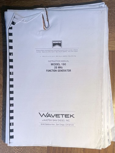 Wavetek 190 mhz function - mhz,