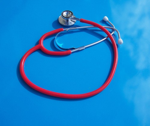 Stethoscope dual head - red,