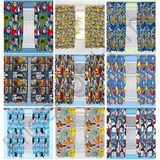 DISNEY & CHARACTER BOYS CURTAINS BEDROOM MARVEL PAW PATROL POKEMON THOMAS & MORE