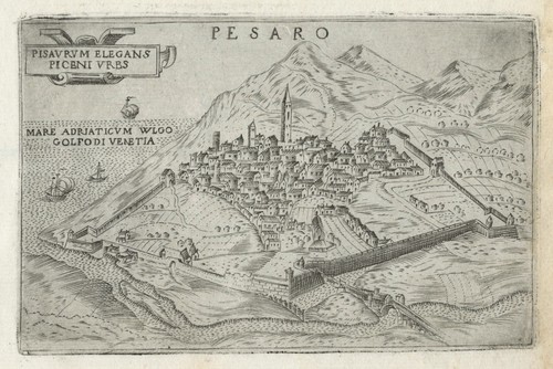 Antique map pesaro - map, "pesaro"