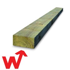 2.4m Garden  Sleepers Green Treated Timber 2.4m x 200mm x 100mm Pack of 10