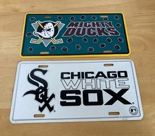 Vintage American License Plates Mighty Ducks & Chicago White Sox