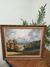 Vintage Oil On Canvas Country