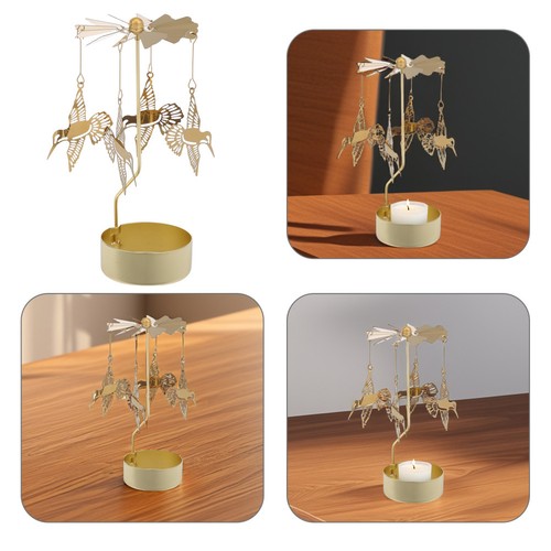 Rotary iron candle stand with - iron,