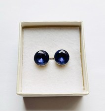 Stunning Amethyst Round 925 Silver Cufflinks