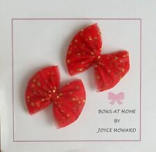 TULLE HAIR BOWS - STAR GLITTER